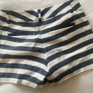 Ann Taylor Petite Striped Navy and White Women's Shorts